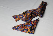 Load image into Gallery viewer, Paisley Self Bow-tie
